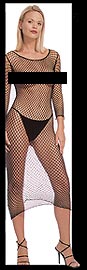 spiderweb gown and shorts