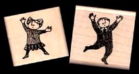 Frolicking Children Rubber stamp