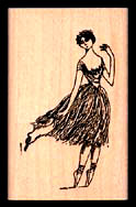 Edward Gorey Ballerina Rubber Stamp