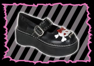 Bow Skull Mary Jane Shoes